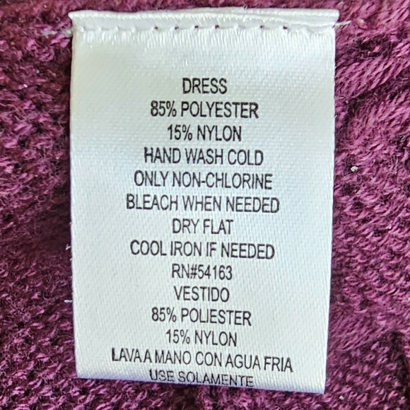 NWT Jessica Simpson Purple Knit Sweater Dress w/ Waist Tie - Picture 15 of 15